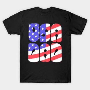 USA Dad Flag Patriotic Fathers Day T-Shirt